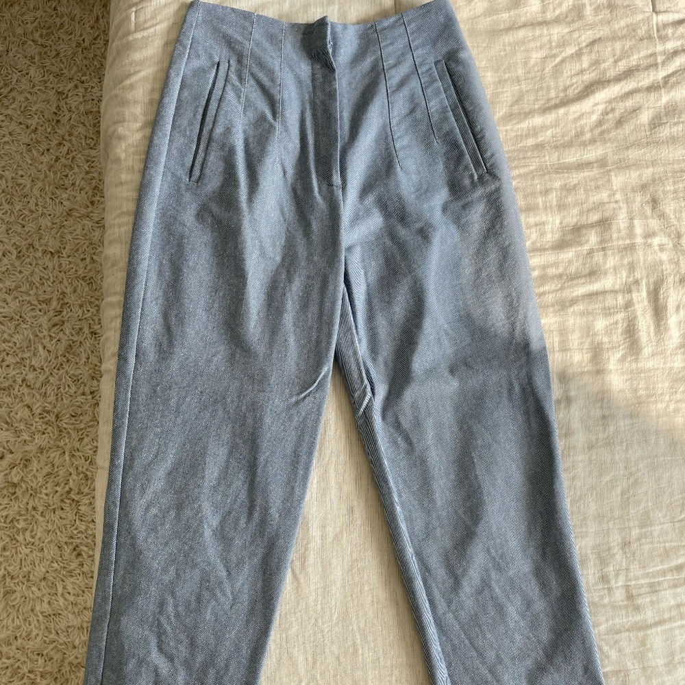 Zara Light Blue Cropped Pants